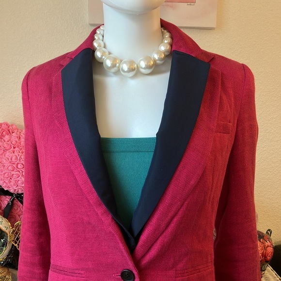Veronica Beard Pipes & Shaw Dickey Blazer w/Matching Dickey in Magenta size Sm. - Picture 4 of 11